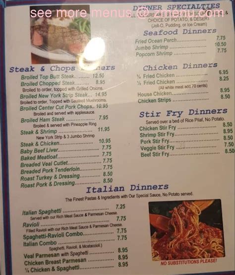 Menu at Sunrise Family Restaurant, Rochelle, N 7th St