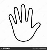 Palm Hand Coloring Pages sketch template