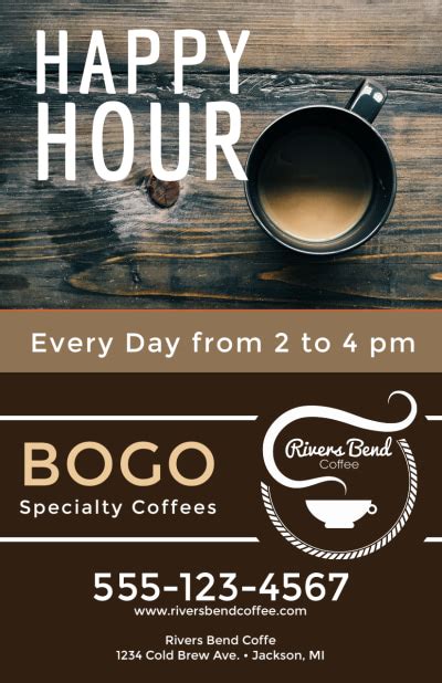 Happy Hour Coffee Shop Flyer Template | MyCreativeShop