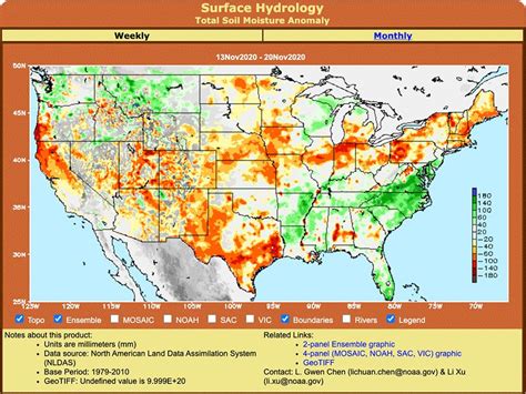 Surface Hydrology Maps | Drought.gov