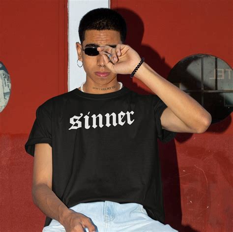 Sinner Unisex Tee Shirt Streetwear, Fashion, Gift for Valentines Day, Girlfriend, Boyfriend ...