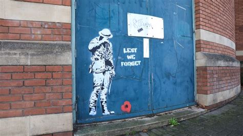 Is this Remembrance street art the work of Banksy?