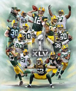 Green Bay Packers 'Super Heroes' Super Bowl XXXI Champs Poster- Starline 1997 – Sports Poster ...