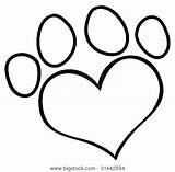 Bear Paw Print Coloring Page Sketch sketch template