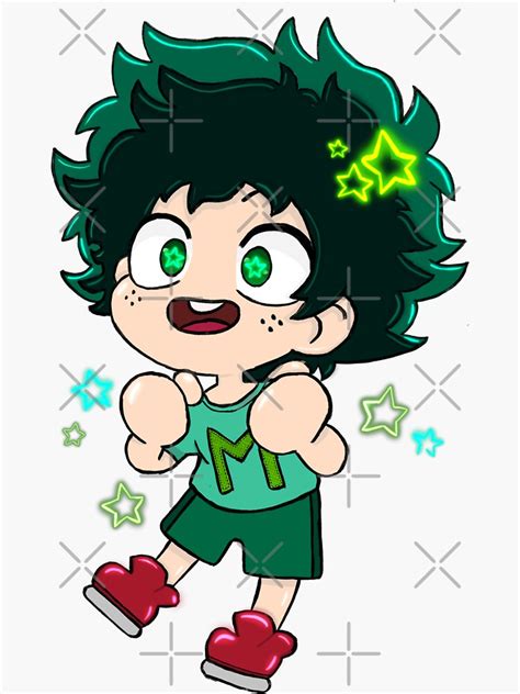 "Chibi Deku" Sticker for Sale by LunaAckerman | Redbubble