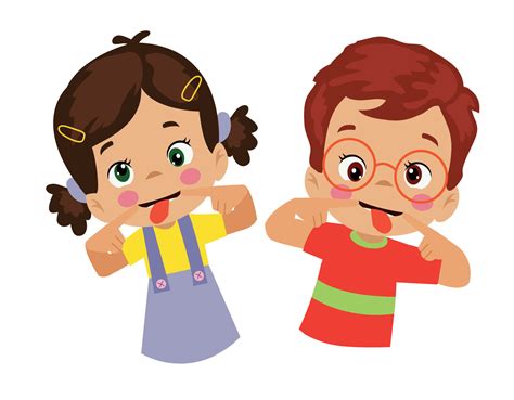 cute kids with funny faces 14831049 Vector Art at Vecteezy