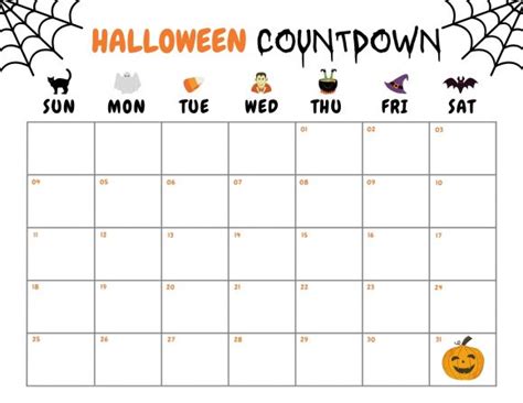 Download this Free Halloween Printable Countdown Calendar Now! | Catch ...