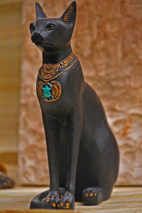 FOR SALE! Handmade Egyptian Black Bastet Statue | Bastet, Egyptian art ...