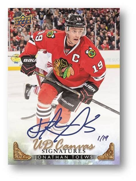 Rare Jonathan Toews Autograph - 2014-15 Upper Deck Hockey Series 1