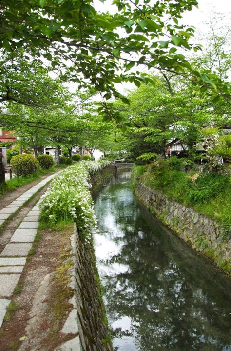 A View of the Path of Philosophy in Springtime. Kyoto Japan Stock Image - Image of green, autumn ...