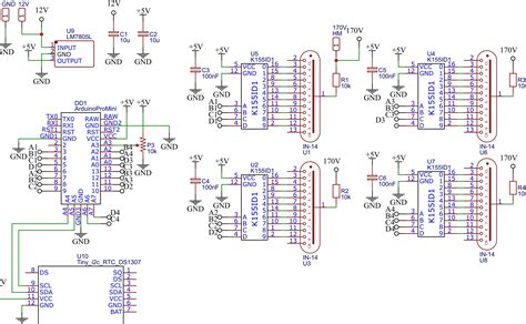 ground - Nixie tube clock circuit schematic - Electrical Engineering Stack Exchange