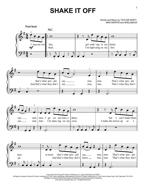 Shake It Off | Sheet Music Direct