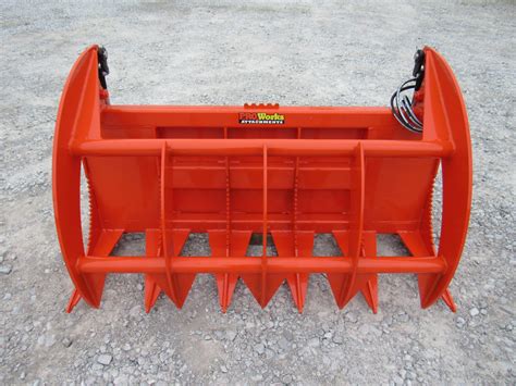 60″ Root Rake Clam Grapple Attachment Fits Skid Steer Quick Attach ...