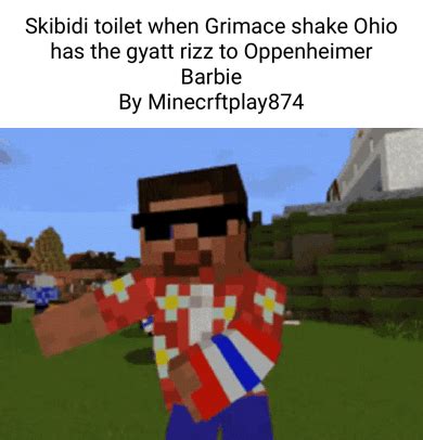 Skibidi toilet when Grimace shake Ohio has the gyatt rizz to Oppenheimer Barbie By ...