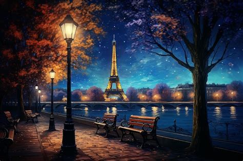 Premium AI Image | beautiful romantic night paris