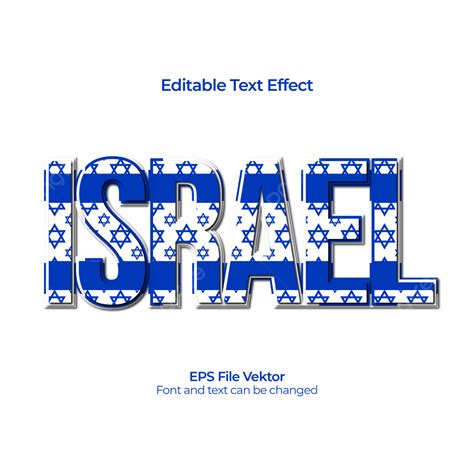 Editable Text Effect Vector Hd PNG Images, Israel Flag Text Effect Design Editable, Editable ...