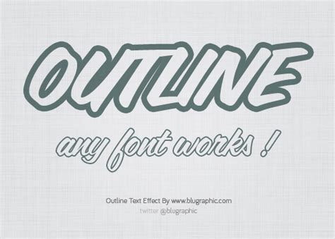 Outline Text Effect (Psd)