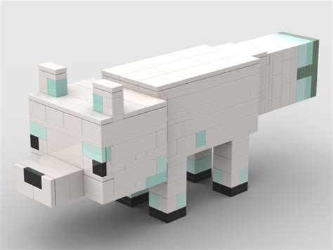 LEGO MOC Minecraft Arctic Fox by builditmac | Rebrickable - Build with LEGO