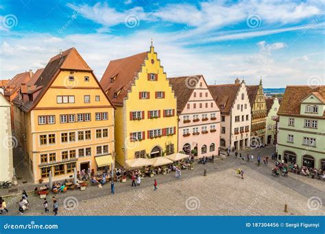 Panoramic View of Rothenburg Editorial Photo - Image of franconia, skyline: 187304456