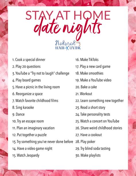 30+ Date Night Ideas at Home that are Creative, Cheap, and Fun - Natural Beach Living