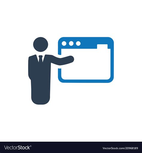 Seo training icon Royalty Free Vector Image - VectorStock