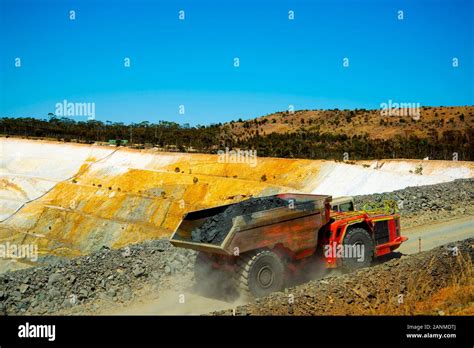 Mining Dump Truck in Open Pit Mine Stock Photo - Alamy