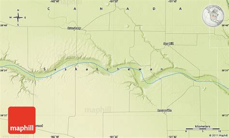 Physical Map of Esterhazy