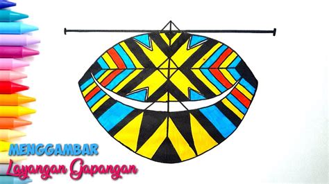 Cara menggambar layangan gapangan || Pegon - YouTube