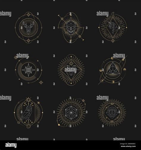 Geometric mystic symbols vector set Stock Vector Image & Art - Alamy