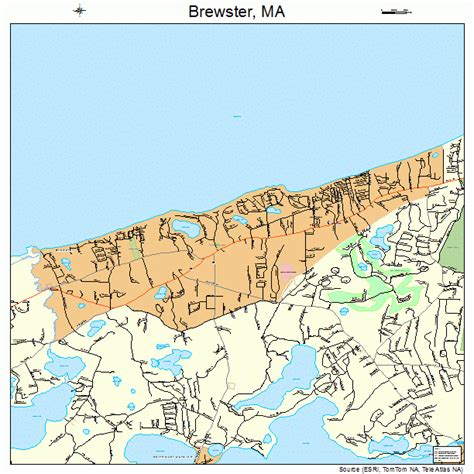 Brewster Massachusetts Street Map 2507945