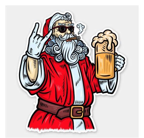 Download Bad Funny Santa With Beer Picture | Wallpapers.com