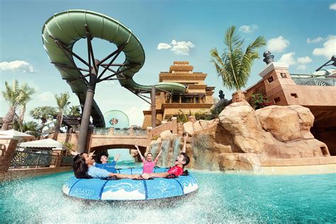 Atlantis The Palm Resort – Crescent Rd, Dubai, UAE – Aquaventure Waterpark Slide Pool – TRAVOH