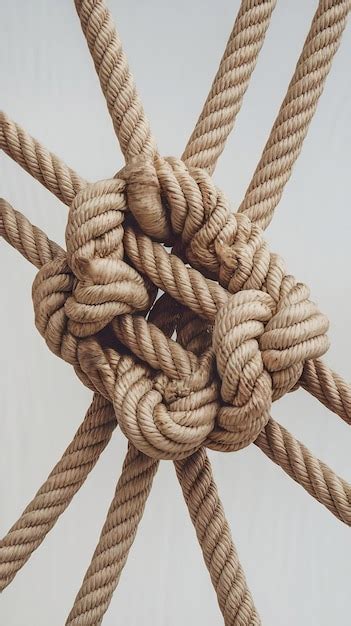 Rope loop and knots isolated on white background | Premium AI-generated image