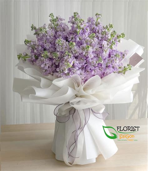 Purple Flower Bouquet Happy Birthday