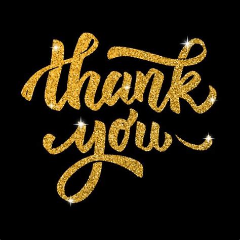 Thank you Hand Drawn Lettering in Golden Style