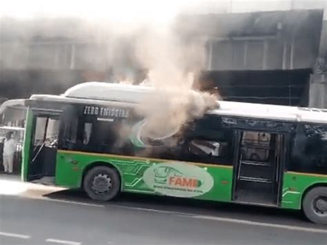 Hyderabad: TSRTC bus catches fire near Begumpet Airport