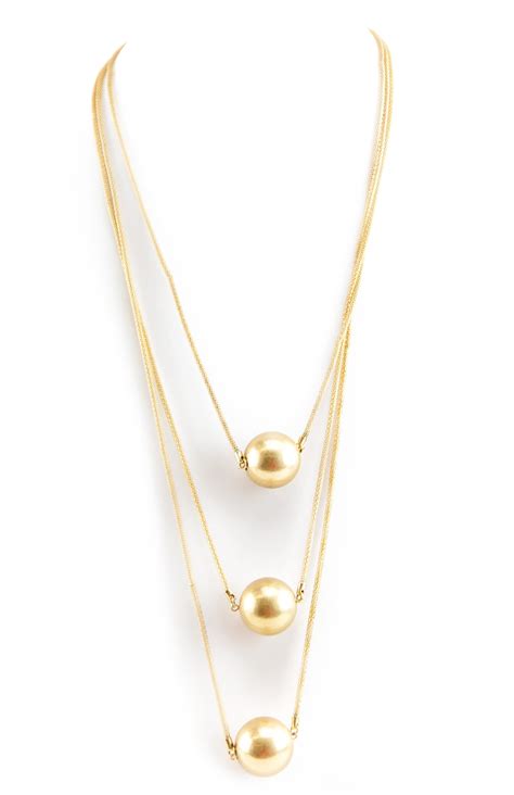 TRIPLE GOLD BALL PENDANT NECKLACE– Haute & Rebellious