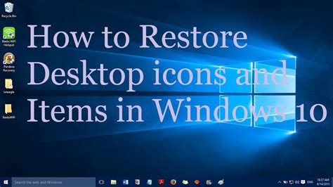 How to restore Desktop icons and items in Windows 10 - YouTube