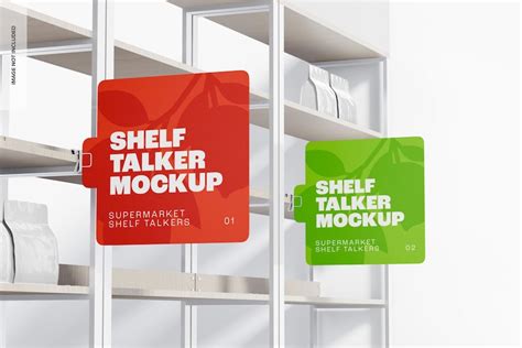 Premium PSD | Shelf talkers mockup