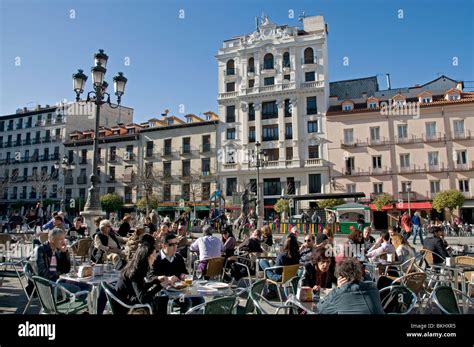 Plaza de Santa Ana Madrid Spain cafe pub bar town Stock Photo - Alamy