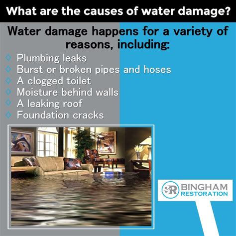 What are the causes of water damage? Water damage happens for a variety ...