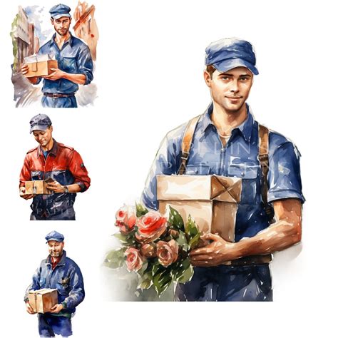 Postal Worker Png Clipart - Etsy