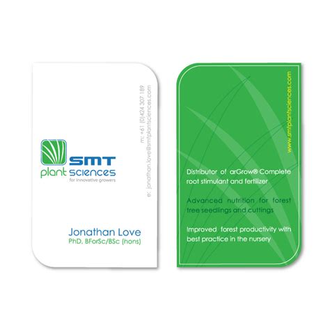 Business card design SMT plant science