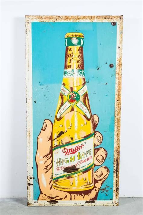 miller high life beer sign - King Brandt