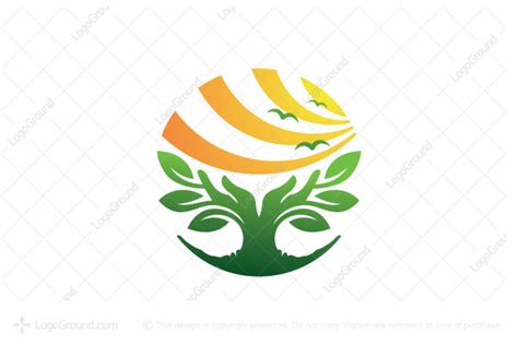 Green Nature Sunlight Logo