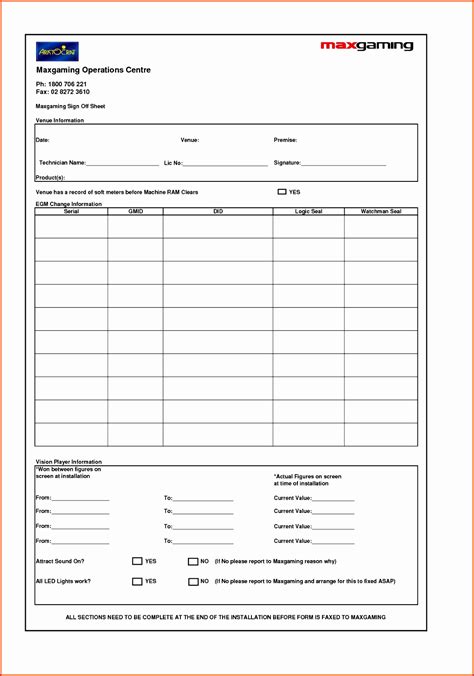 Payroll Sign Off Sheet - All Business Templates