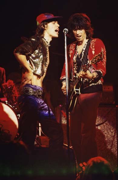 Mick Jagger and Keith Richards, live 1976 Location unknown - Keith Morris Gallery