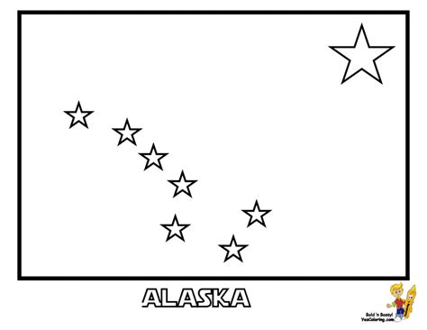 Alaska State Flag Coloring Day! http://www.yescoloring.com/america.html ...