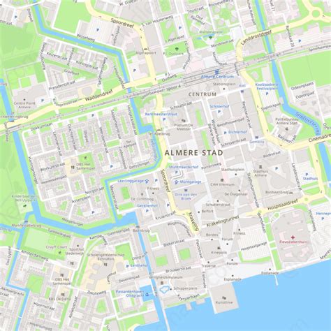 Almere - Modern Atlas Vector Map | Boundless Maps