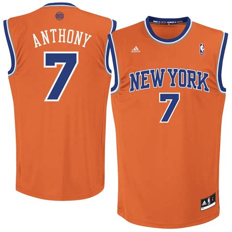 adidas Carmelo Anthony New York Knicks Orange Replica Alternate Jersey